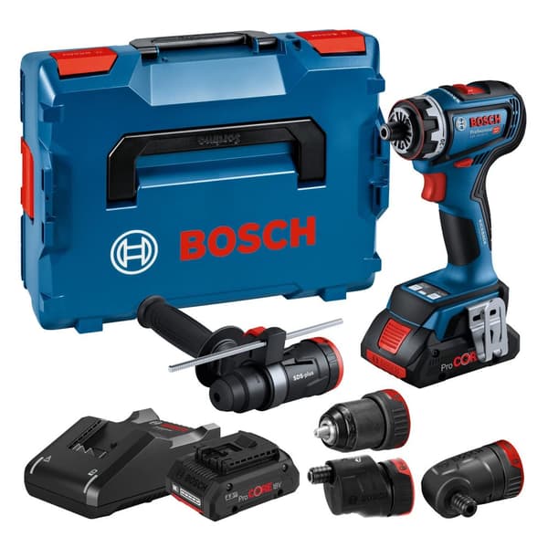 Skrutrekker/bor Bosch GSR 18V-90 FC Professional; 18 V; 2x4,0 Ah batteri. + L-Boxx 136