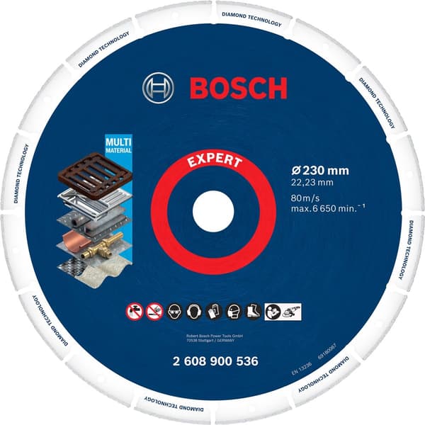 Diamantkappeskive Bosch Metal 2608900536; 230x22,23 mm