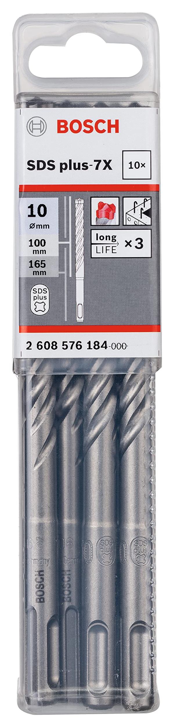 Bor for betong Bosch; 10x100/165 mm; SDS-plus; 10 stk