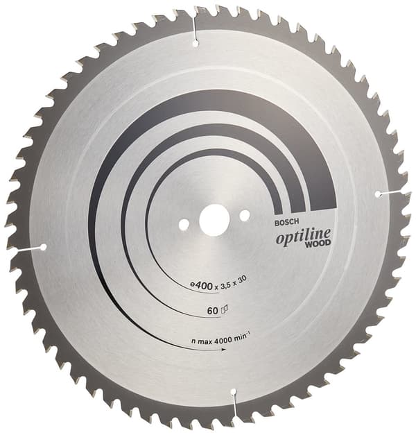 Sagblad for tre Bosch OPTILINE WOOD; 400x3,5x30,0 mm; Z60; 10°