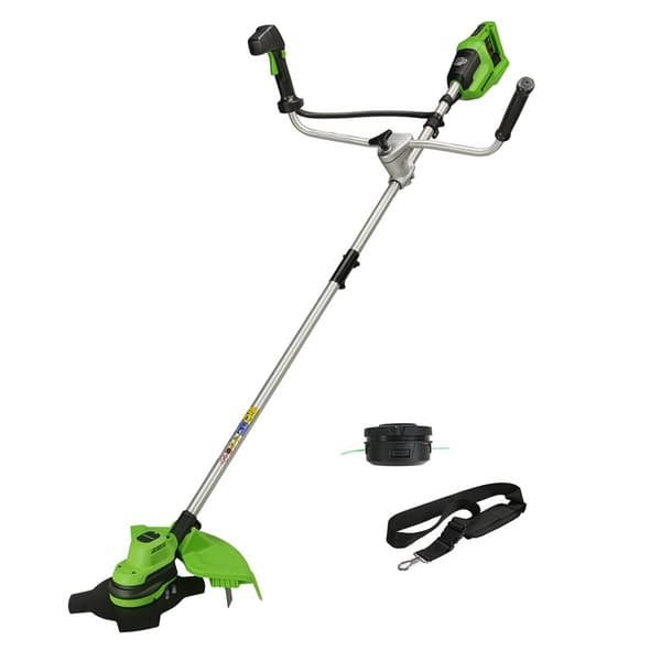 Gresstrimmer Greenworks GD24X2BCB; 2x24 V (uten batteri og lader)