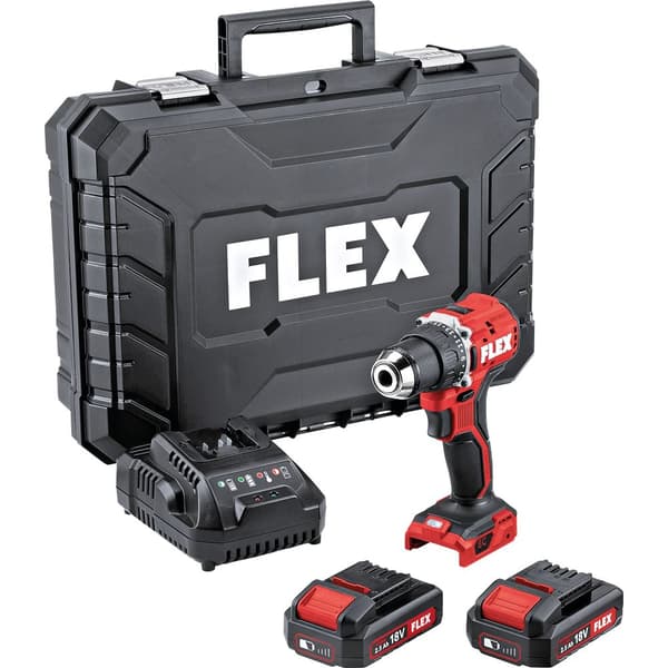 Skrutrekker/bor Flex DD 2G 18.0-EC LD/2.5 Set; 18 V; 2x2,5 Ah batt.