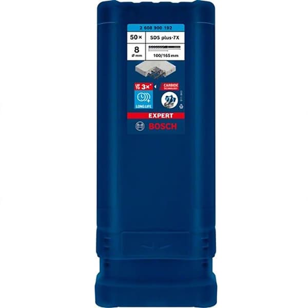 Bor for betong Bosch 2608900192; 8,0x100x165 mm; SDS-plus; 50 stk