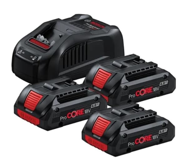Tilbehørsett Bosch GBA ProCORE 18V; 18 V; 3x4,0 Ah batt.