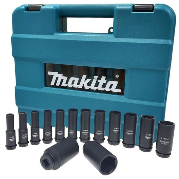 Hylsenøkkelsett Makita B-52308; 1/2''; 10-32 mm; 14 stk