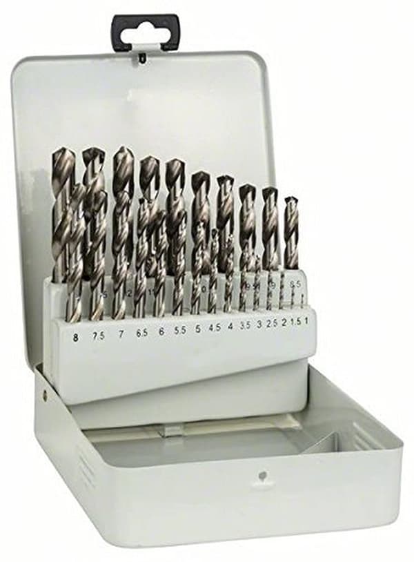 Metallborsett Bosch HSS-G; 1-13 mm; 25 stk
