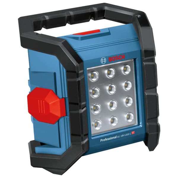 Batteridrevet arbeidslampe Bosch GLI 18V-1200 C Bluetooth; 18 V (uten batteri og lader) Sort, Blå