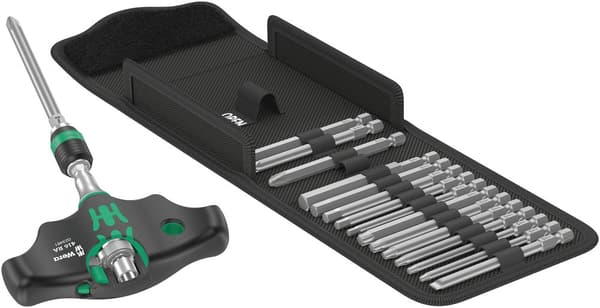 Verktøysett Wera Kraftform Kompakt 400 RA Set 1; 1/4''; 17 stk