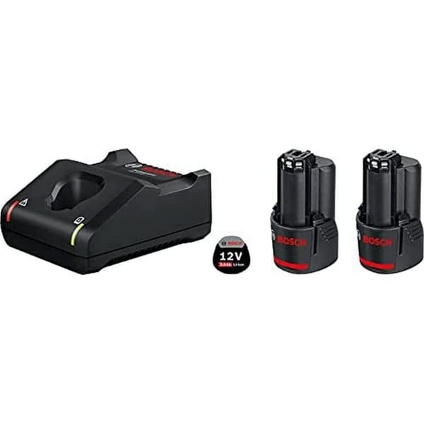 Tilbehørsett Bosch GBA; 12 V; 2x3,0 Ah + lader GAL 12V-40
