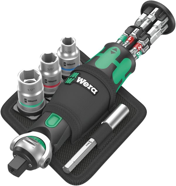 Verktøysett Wera 8009 Zyklop Pocket Imperial Set 2; 3/8''-1/4''; 18 stk