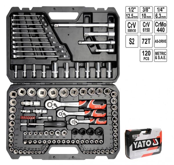 Verktøysett Yato YT-38801; 120 stk