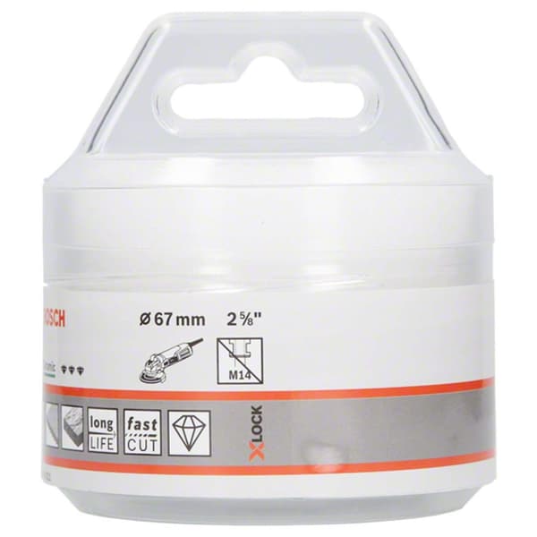 Diamantborekrone for tørrboring Bosch X-LOCK Ceramic Dry Speed; 67x35 mm