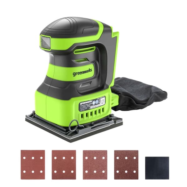 Plansliper Greenworks GD24SS14; 24 V (uten batteri og lader)