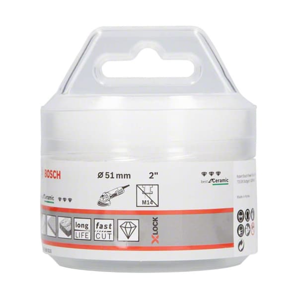 Diamantborekrone for tørrboring Bosch X-LOCK Ceramic Dry Speed; 51x35 mm