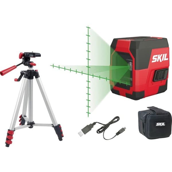 Krysslaser  Skil 1911 DA; 3,7 V; 1x1,2 Ah batt. Sort, Rød
