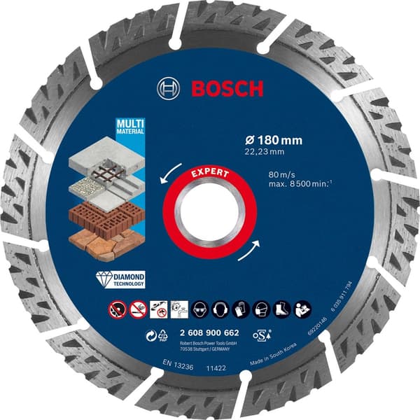 Diamantkappeskive Bosch 2608900662; 180x22,23 mm