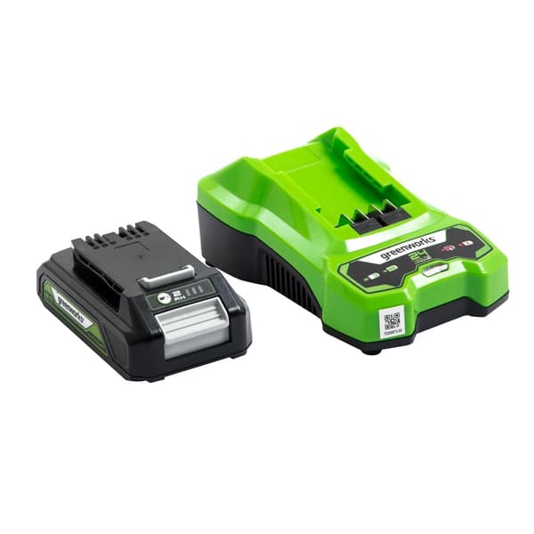 Batteri Greenworks GSK24B2; 24 V; 2,0 Ah; Li-ion + lader