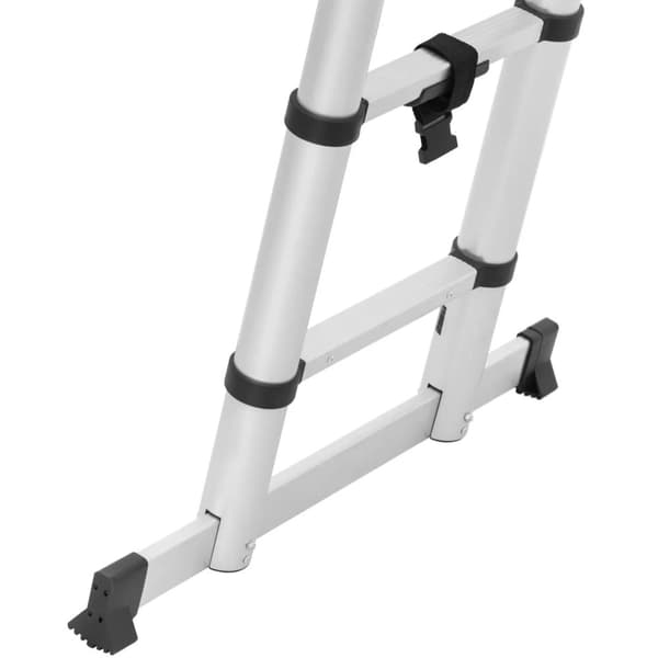 Aluminium folde teleskopstige 12 trin 0,85-1,85/3,8 m