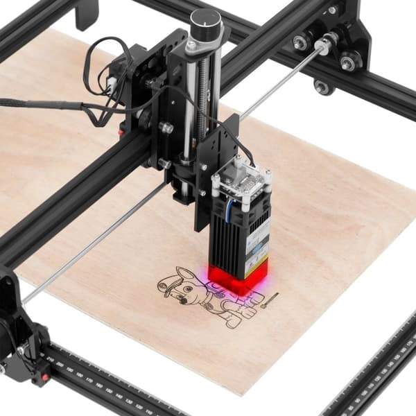 Lasergraveringsmaskin för trä, plast och metall med lock 42 x 40 cm 20 W