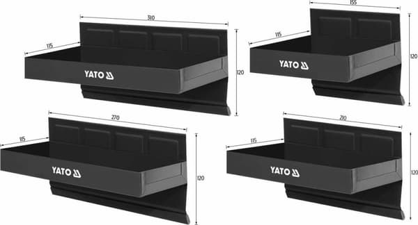 YATO MAGNETISK HYLDESÆT 4 stk.
