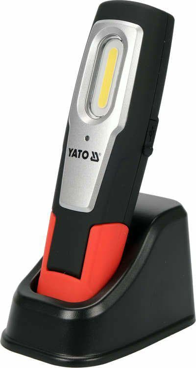 YATO WORKSHOP LAMPE 6W COB, 600LM + 250LM Sort, Rød