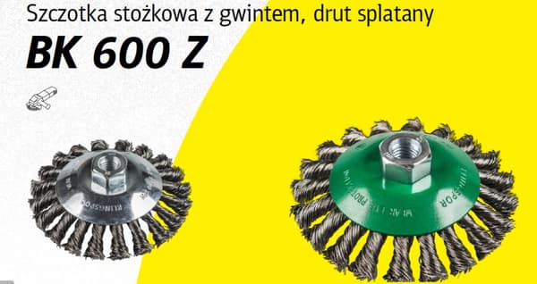 K.KONISK BORSTE 100mm M14 BK600Z TWISTED WIRE