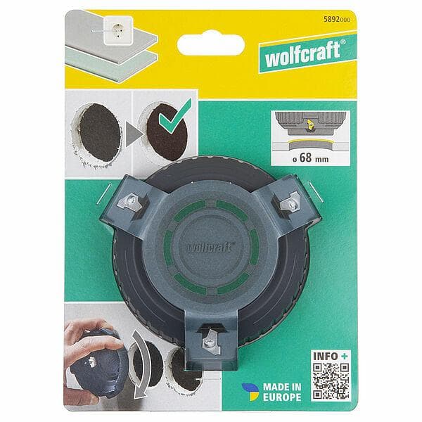 WOLFCRAFT CHAMFERER FÖR KANTEN PÅ HÅL FÖR GKY BOARDS 68mm