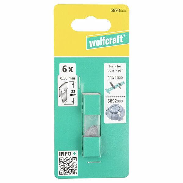 WOLFCRAFT UDSKIFTNINGSKNIVE 22 mm TIL AFFANINGSMASKINER WF5892000