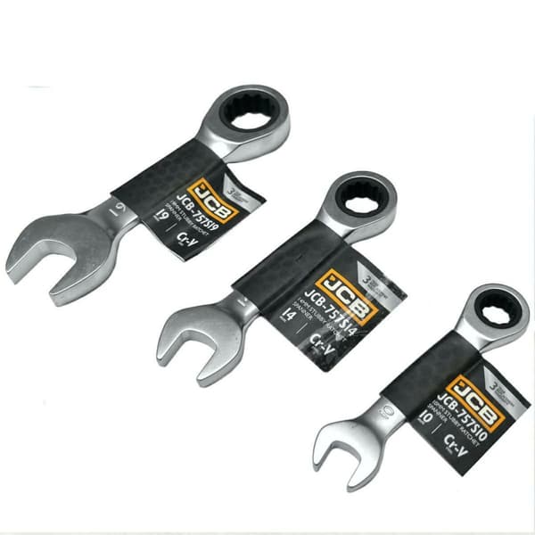 JCB KORT RINGSNØGLE 19mm