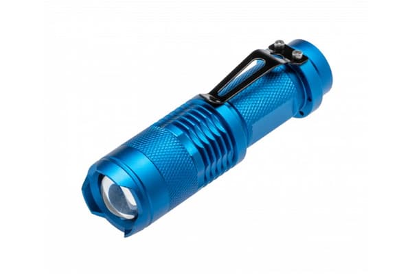 HOGERT ALUMINIUM LOMMELAMPE 1*AA/1*14500 3,7V(UDDEN BATTERI),5W,250LM,IP20,200M