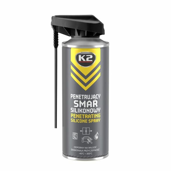 K2 VÄRITÖN SILIKONIRASVA KUMILLE JA MUOVILLE. KIRKAS SILIKONIRASVA 400 ML