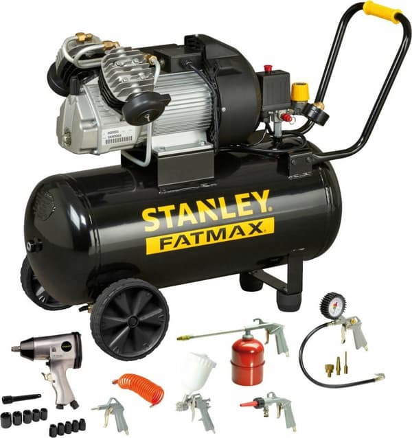 STANLEY OLIEKOMPRESSOR. 50L FMXCM0083E DV2 FATMAX SORT 400/10/50 + SÆT