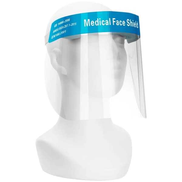 Skyddande ansiktsmask för hälsa och säkerhet - set med 4 delar.