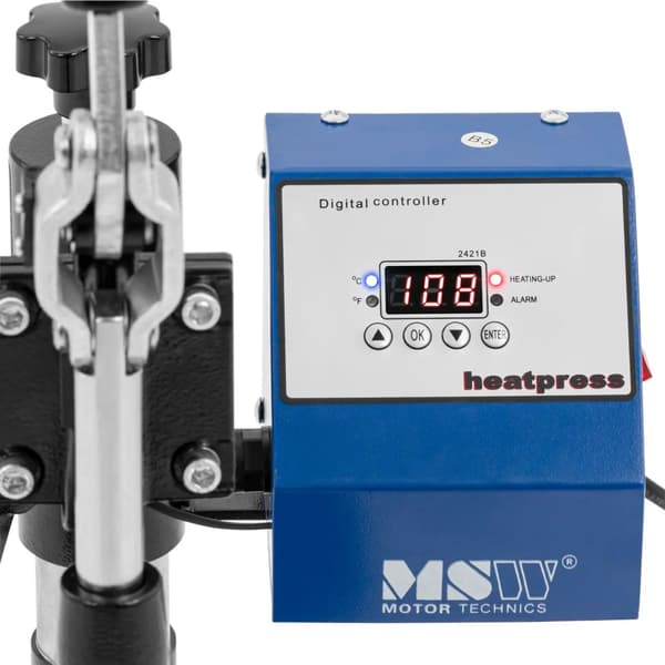 Varmepresse til baseballkasketter, justerbart LCD-stativ, 0-250C