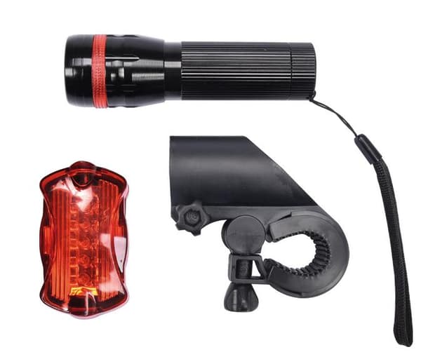 VOREL CYKEL LAMPE SÆT: FRONT 3W CREE LED + BAG 5 LED 88422