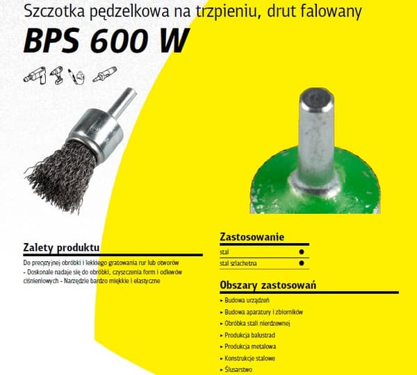 K.BRUSH BRUSH 25mm BPS600W VÅGAD ROSTFRI TRÅD