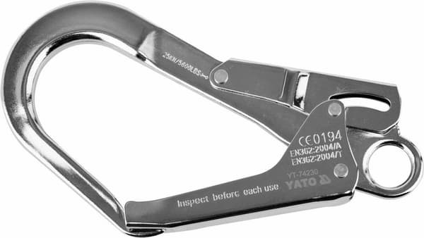 YATO KARABINER TIL SIKKERHEDSSELE, STÅLSPRØD 54mm
