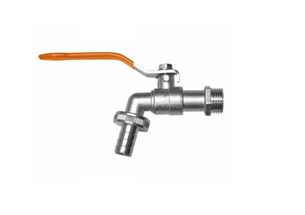 Kuglehane 3/4" M 3/4" TIL 1/2" SLANGE, FORNIKKET ZINK