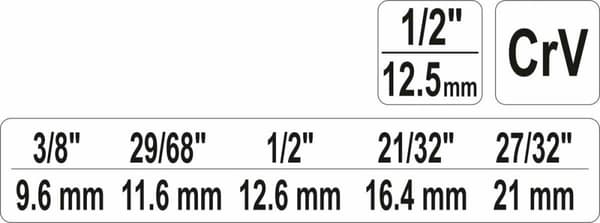YATO SKRUENØGLE 1/2" 03316