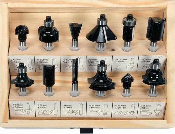 VOREL TRÄKLIPPARSET 12 st. SKAFT 6mm 22552