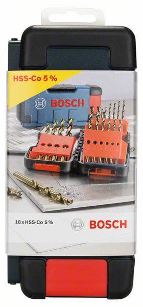 BOSCH HSS-CO METALBOREBORESÆT 18 stk. TOUGHBOX
