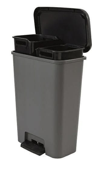 CURVER AFFALDSBAND MED PEDAL 23+23L /MØRKEGRÅ/SORT