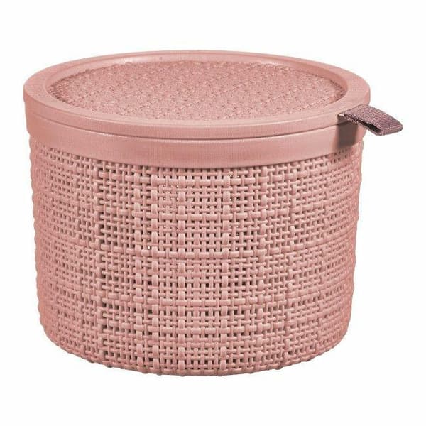 KURVER RUND KURV MED LÅG 2L /PULVER PINK