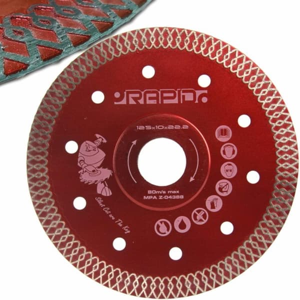 DIAMANT DISC 125mm RAPID SILENT CUT RØD