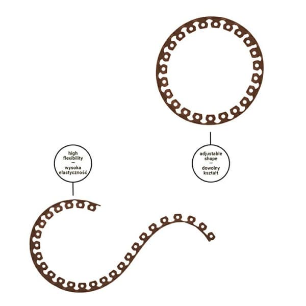 GRÄTTKANTAR SET 40mm LÄTT BORDER BRUNT