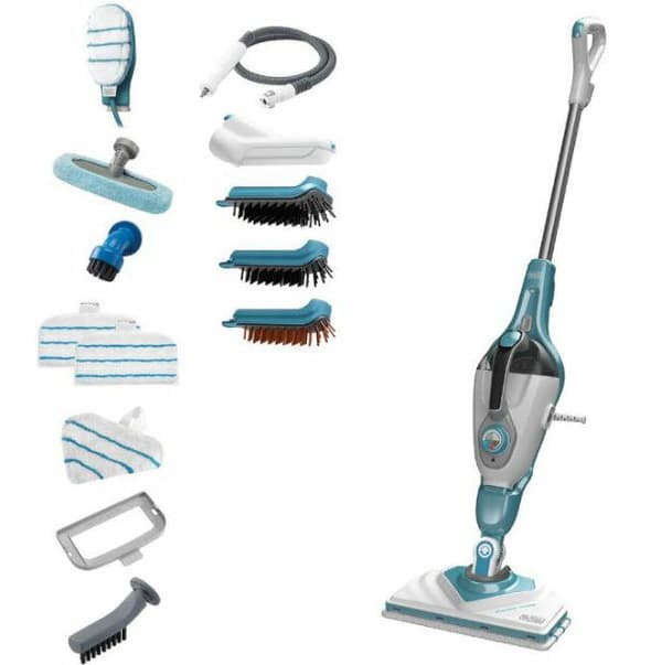 MUSTA+DECKER STEAM MOP 1600W BHSM1610DSM Vedenvärinen, Valkoinen
