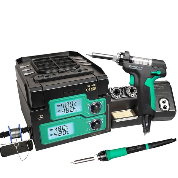 Digital Lodde Station, 6-i-1 Multifunktionelt Værktøj, Automatisk Søvnfunktion,220V, SS-988H