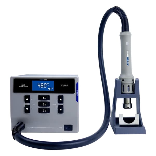 Håndholdt varmepistol, 1000W effekt, digitalt display, automatisk søgefunktion