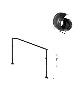 Smedjat järnhandtag, hållbart, rostfritt,svart 3-4 steg black 3-4 steps