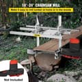 Miniatyrbillede 2 af 5: Kædesavsmølle, justerbar skæredybde, holdbar aluminium og stål, kompatibel med 14-24 tommer kædesave.